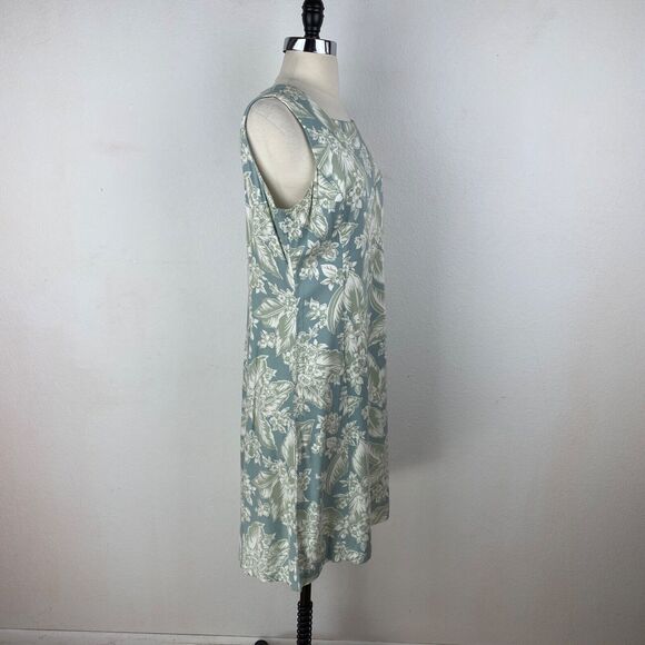 Vintage Womens Van Heusen Dress Size 12 Hawaiian Rayon Sleeveless Knee Length - Picture 7 of 9